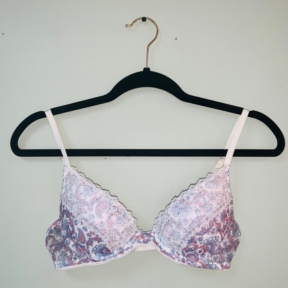 paisley push-up bra